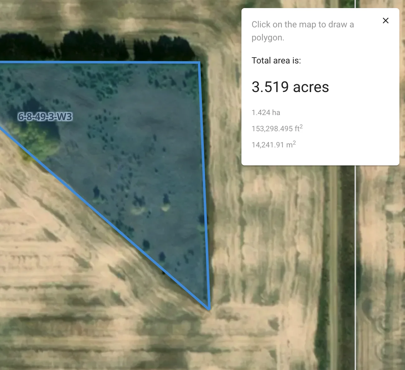 Introducing the new area measurement tool in Township Canada App